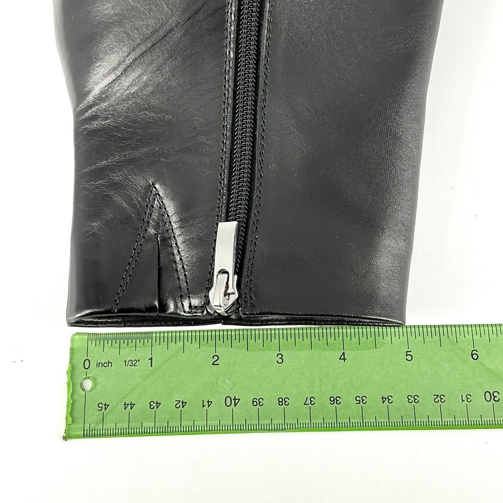 Nordstrom Size 8.5 Black Leather Square Toe Block Heel Ankle Boot NEW Vanna $140 - Picture 6 of 14